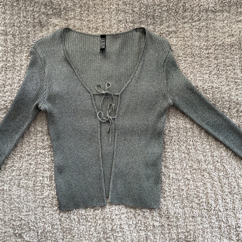 Shimmer grey/gunmetal top